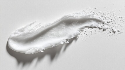 Creamy white texture on smooth surface with speckled details