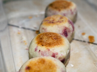 Purple sweet potato bakpia in a jar