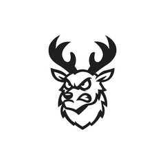 Deer head mascot template