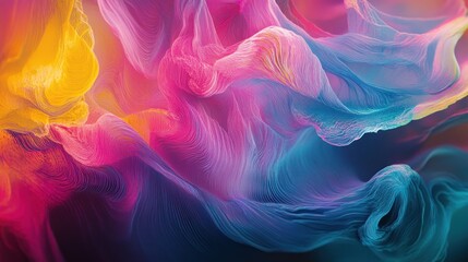 Obraz premium Abstract Colorful Swirls: A Symphony of Hues and Textures
