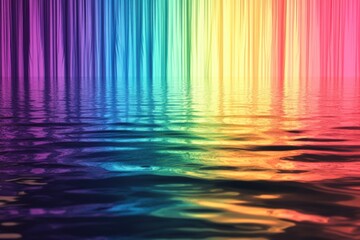 Brand identity illustrated by color spectrum reflections in water, rainbow lighting, abstract perspective