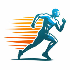 Fototapeta premium running man vector illustration