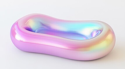 Iridescent Pink Object Smooth Surface Abstract Design Minimalist Style
