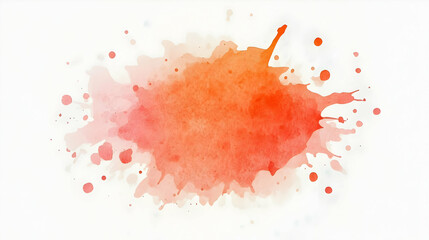 Abstract Orange Watercolor Splash Creates a Vibrant and Expressive Background Design