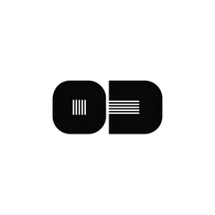 OD monogram logo design letter text name symbol monochrome logotype alphabet character simple logo