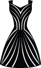 Tube dress silhouette vector illustration.