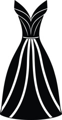Tube dress silhouette vector illustration.