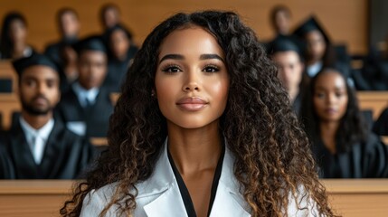 Graduation ceremony university campus portrait photography academic setting close-up view achievement and success