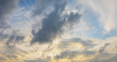 Summer blue sky cloud gradient light white background. Beauty clear cloudy in sunshine calm bright winter air bacground. Gloomy vivid cyan landscape in environment day horizon skyline view spring wind