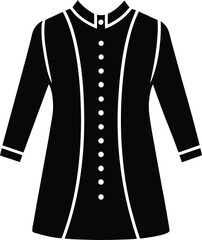 Tunic silhouette vector illustration