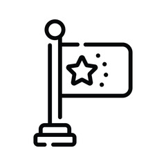 Chinese flag vector icon isolated on white background