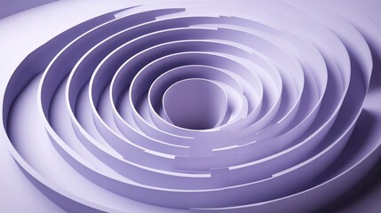 Obraz premium Lavender Abstract Spiral Concentric Circles Design Minimalist Background