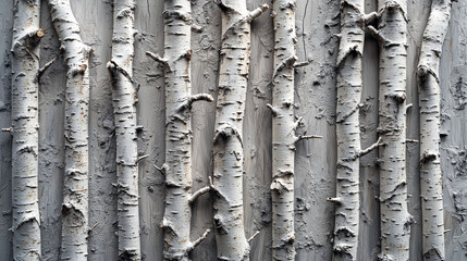 Fototapeta premium Birch Tree Bark Wall Texture: Nature-Inspired Design for Home Decor