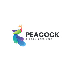 Peacock Gradient Colorful Logo