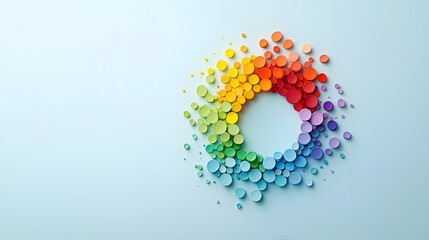 Vibrant clay-rendered circle graph illustrating data insights studio setting digital art colorful environment close-up viewpoint conceptual design