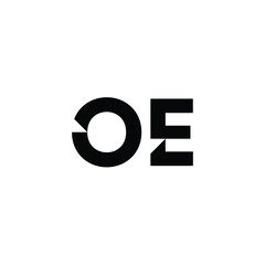 OE monogram logo design letter text name symbol monochrome logotype alphabet character simple logo