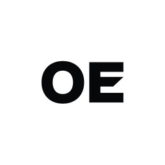 OE monogram logo design letter text name symbol monochrome logotype alphabet character simple logo