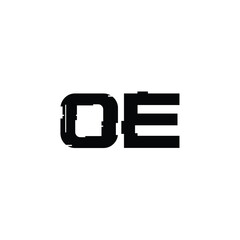 OE monogram logo design letter text name symbol monochrome logotype alphabet character simple logo