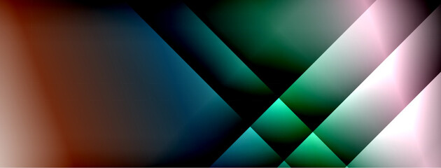 Obraz premium Dynamic shadow lines with gradient colors geometric background