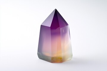 Crystal Gradient: Close-up of a crystal with colors transitioning from deep purple at the base to light pink at the top.