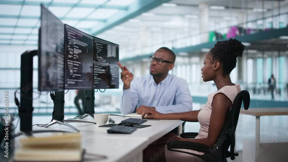 Poster Web Developer Coding On Computer