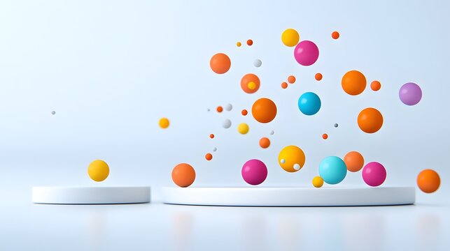 Dynamic clay scatter plot mapping customer insights studio setup 3d visualization minimalist background creative perspective