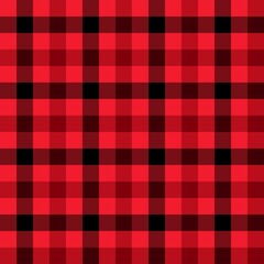 Seamless plaid pattern background in red and black.