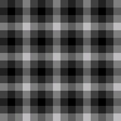 Seamless plaid pattern background in black and grey.