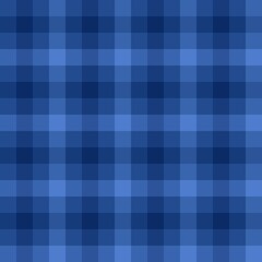 Seamless plaid pattern background in blue.
