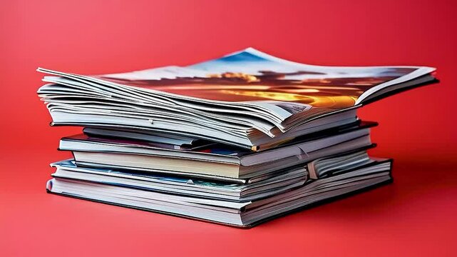 a stack of magazines