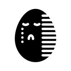 solid Sad Easter egg with a melancholic expression.