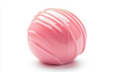 Fototapeta premium pink Chocolate candy isolated on white background