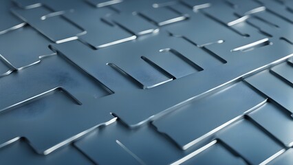 Obraz premium Abstract blue metallic texture with an intricate, layered pattern.