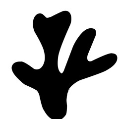 Hand drawn coral black icon