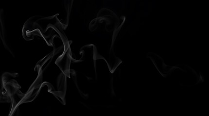 Fototapeta premium Abstract Smoke Patterns Against a Black Background