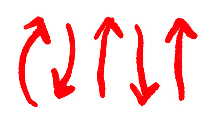 Red watercolor strokes isolated on white background