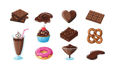 Delicious Chocolate Treats Cupcakes, Milkshakes, Pretzels More