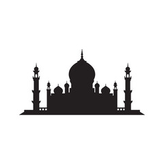 Minimalist mosque tire icon silhouette