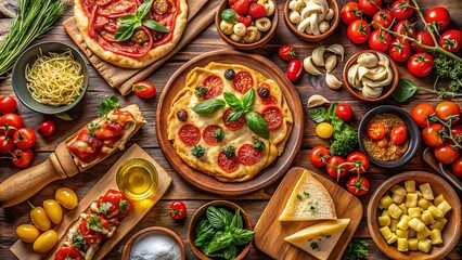 Italian food assortment on the table