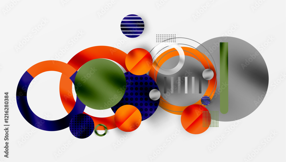 Poster Abstract background - layered geometric shapes with smooth gradients and transparency