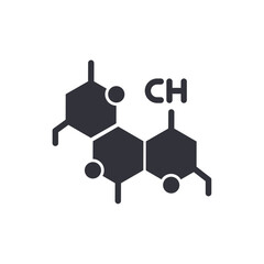 Chemical formula solid icons, minimalist vector illustration ,simple transparent graphic element .Isolated on white background