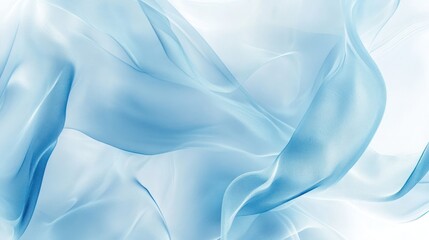 Fototapeta premium Artistic light blue pattern with overlapping shapes and delicate contrasts, ideal for creative projects, on solid white background.