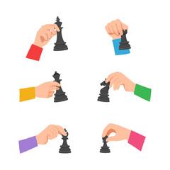 hand holding chess piece set good quality