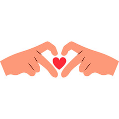 Obraz premium Hands Love Illustration