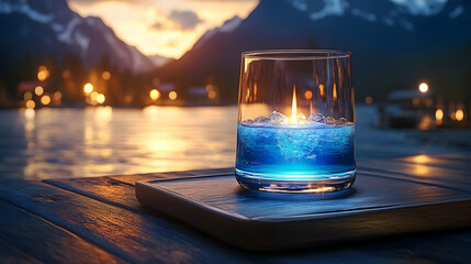 Glow at a Corporate Networking Event  Blurred ambiance of a corporate networking dinner