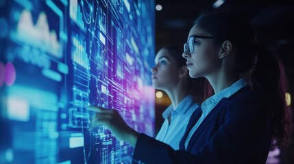 A corporate team using AI-powered project management tools