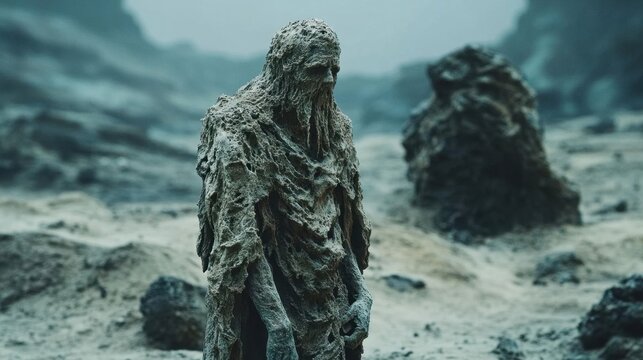 A mysterious ancient statue.