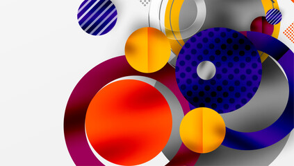 Abstract Geometric Background with Overlapping Transparent Shapes