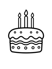 birthday cake illustration icon vector