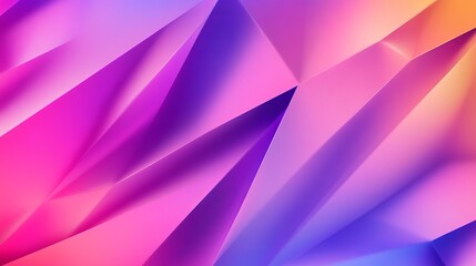 Abstract geometric pattern featuring vibrant pink and purple hues with sharp angles and gradients